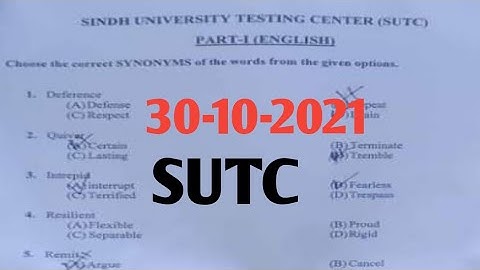 Today Jamshoro university sindh Entry Test Dated 30-10-2021