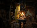 Cozy Banana ASMR: Fireplace Snacks 🍌🔥 #asmr #relaxing