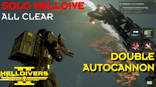 Helldivers 2 // Just Me And My Turret  Terminid Solo Helldive  All Clear  Autocannon Build