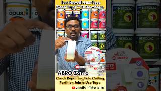 Best DRYWALL Joints💪Tape(Mesh Tape)ZorroZYP Tape/🧱Wall/False Ceiling/Partition Joint/Crack Repairing
