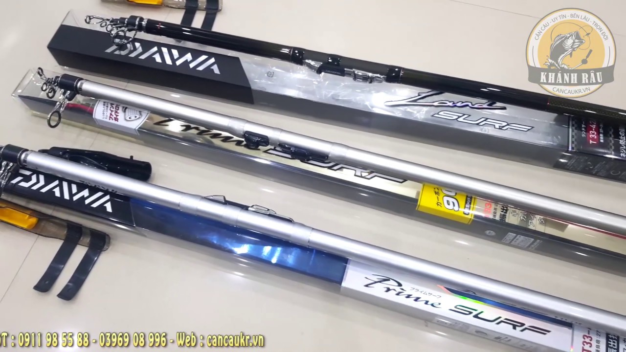 Cần Lục Daiwa Prime Surf Chữ đen, chữ đỏ & Daiwa Land Surf T33-425 