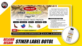 Belajar Desain Stiker Label Botol - Angka Desain