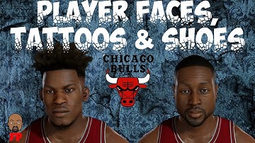 NBA 2K17 - Chicago Bulls - Player Faces, Tattoos, And Shoes