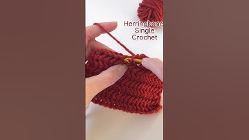 Crochet Stitch Tutorial: Herringbone Single Crochet #crochet #crochettutorial #crochetstitch