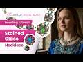 How to Create a Collar with Pearls & Crystal Stones 💎 Stained Glass Necklace Beading Tutorial 🏵️