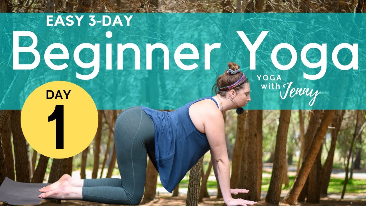 3 Day Easy Beginner Yoga Challenge Day 1 Yoga with Jenny YouTube