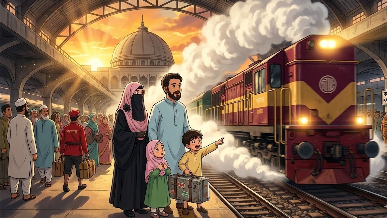 Nostalgic Bangladeshi Train Journey | Family Village Trip | Studio Ghibli Style Story
