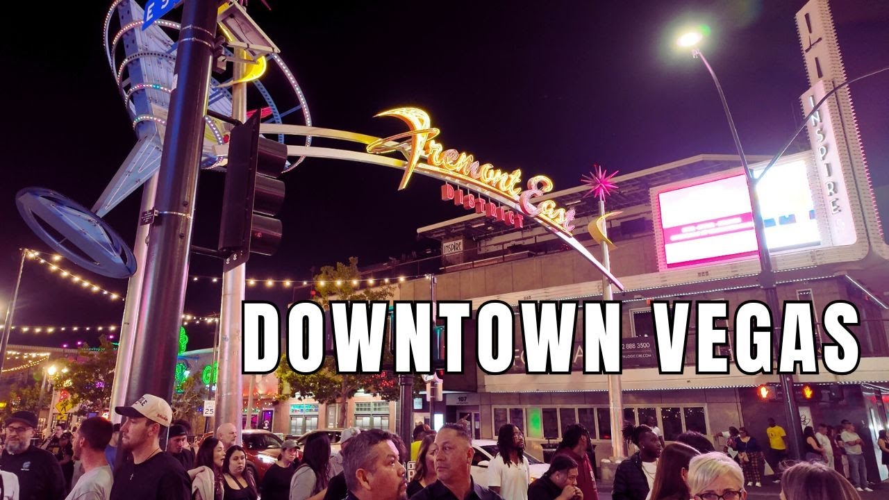 Walking Fremont East Downtown Las Vegas From Las Vegas BLVD - Fergusons