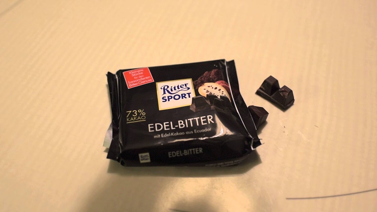 gute schokolade kaufen Ritter Sport Edel-Bitter Test & Review - Kakao Schokolade aus Ecuador