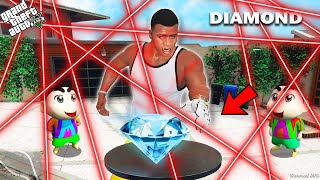 GTA 5 : Franklin & Shinchan Escape Lasers And Steal Diamond Challenge In GTA 5 ! (GTA 5 Mods)