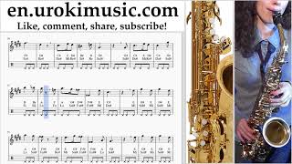 Saxophone lessons (Alto) Harry Potter - Hedwig's Theme Sheet Music Tutorial um-i352