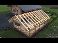 Wiata z bali na dwa samochody/ Carport from logs for two cars #domzbali  #loghouse  #blockbau