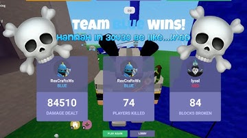 Spawn Killing in 30v30 with hannah kit 💀🤯(Roblox BedWars)