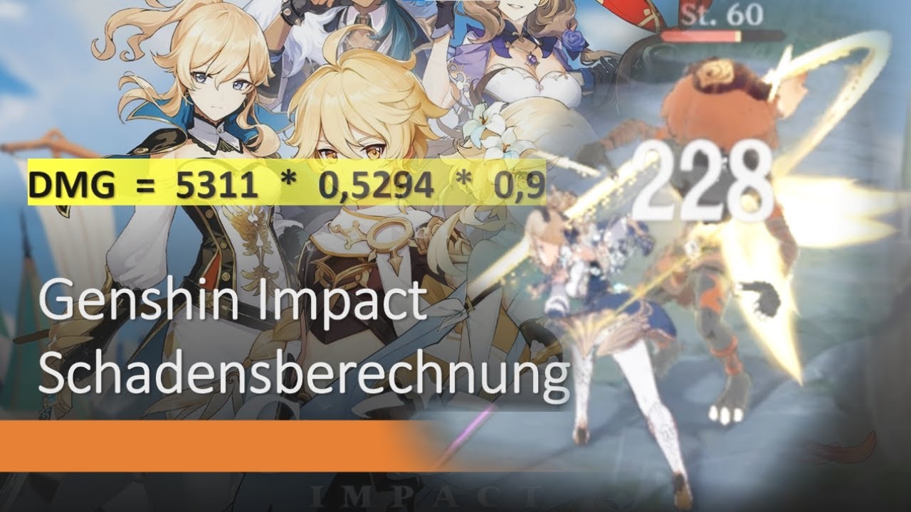 Der Zahn Der Verderbnis Genshin Impact Schadensberechnung in Genshin Impact - Beispiel: Jean + Schwert der