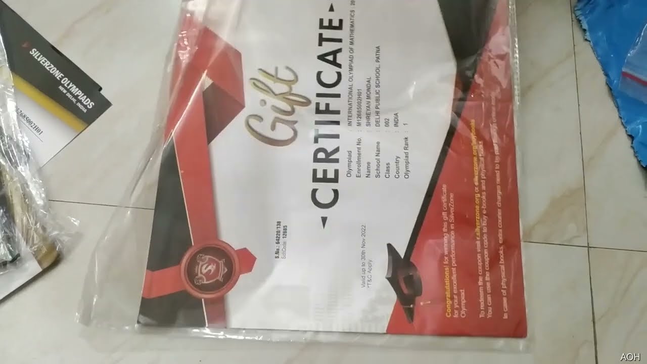 my-son-s-olympiad-medals-2021-22-indian-talent-olympiad-and-silverzone