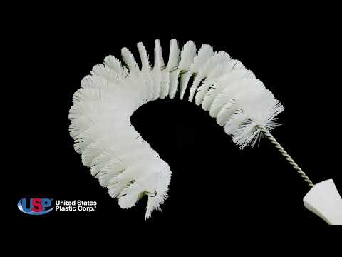 14.2" White Vikan® Stainless Steel Exterior Pipe Brush | U.S. Plastic Corporation®