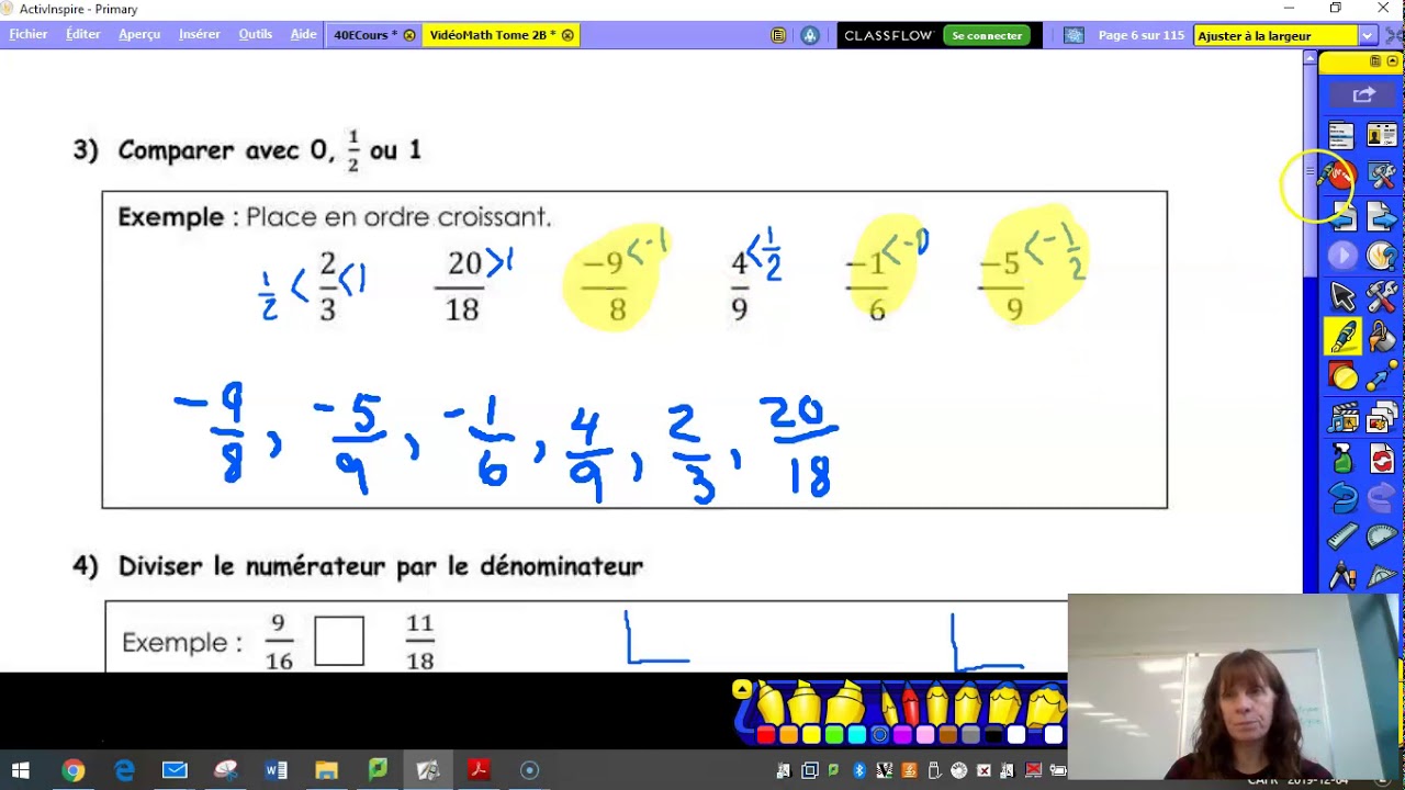 Vidéo 26 Comparaison des fractions YouTube