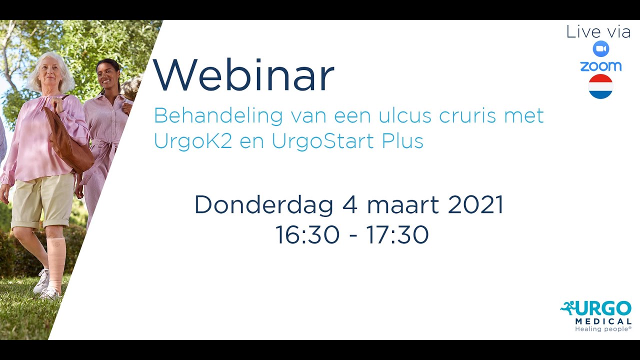 Webinar 4 maart, behandeling van een ulcus cruris met UrgoK2 & UrgoStart Plus