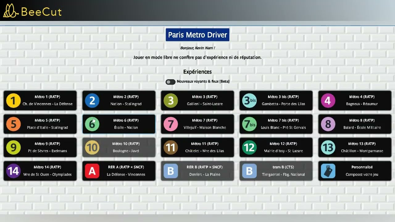 [Paris Métro Driver] Timelapse tout les lignes de PMD (Partie 1/2)