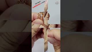 Twisted ring - Free tutorial video link above the title  #shortsvideo #wireworks