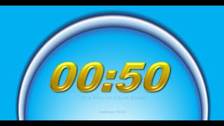 MatsClock 120128 - Free CountDown Clock (One Minute Timer) in PowerPoint PPT Slide