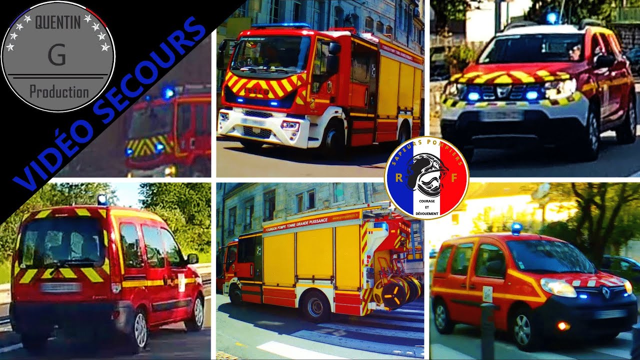 ENGINS des SAPEURS-POMPIERS en URGENCE - COMPILATION - FPT - FPTGP ...