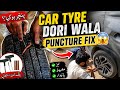 Car Tyre Puncture Repair 🔧 | Dori Wala Plug Fast Fix 😱 | Bhutto Tyre Expert