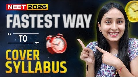 NEET 2026: Fastest Way to Cover Syllabus in 6 Months🔥 #neet #study #strategy
