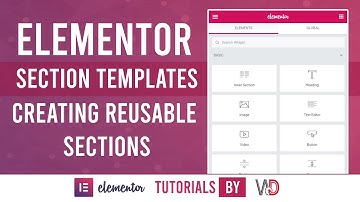 Elementor Section Templates: Creating Reusable Sections with Template Manager | Free Version