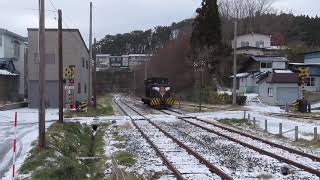 津軽鉄道機関車付け替え作業（津軽中里駅）19.12.15