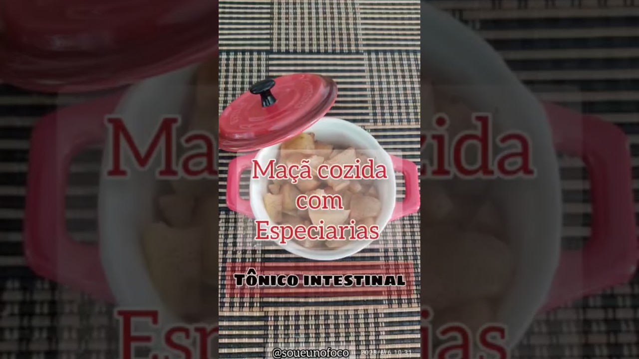 Tônico para o intestino| maçã cozida e especiarias| fácil, saudável e prático. 