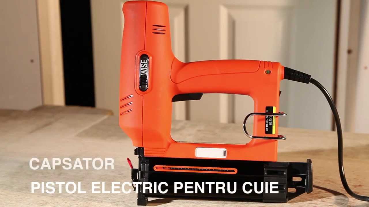 Pistol electric pentru cuie - Tacwise Duo 50 - YouTube