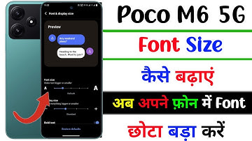 poco m6 font size kaise badayen | poco m6 5g font size chota bada kaise kare