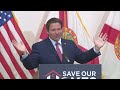 Governor DeSantis speaks in Tampa