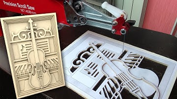 My first project by new scrollsaw - layered scroll saw project violin