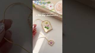 diy embroidered tea bag bookmark 📚🌸✂️🧵