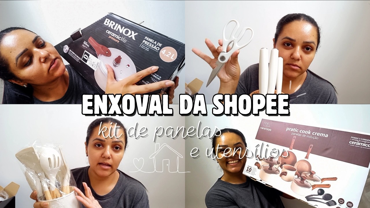 🫕 MONTANDO MEU ENXOVAL DE CASA NOVA | panelas, kit de utensílios e vasilhas