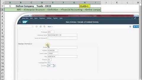 Sap Company Creation OX15