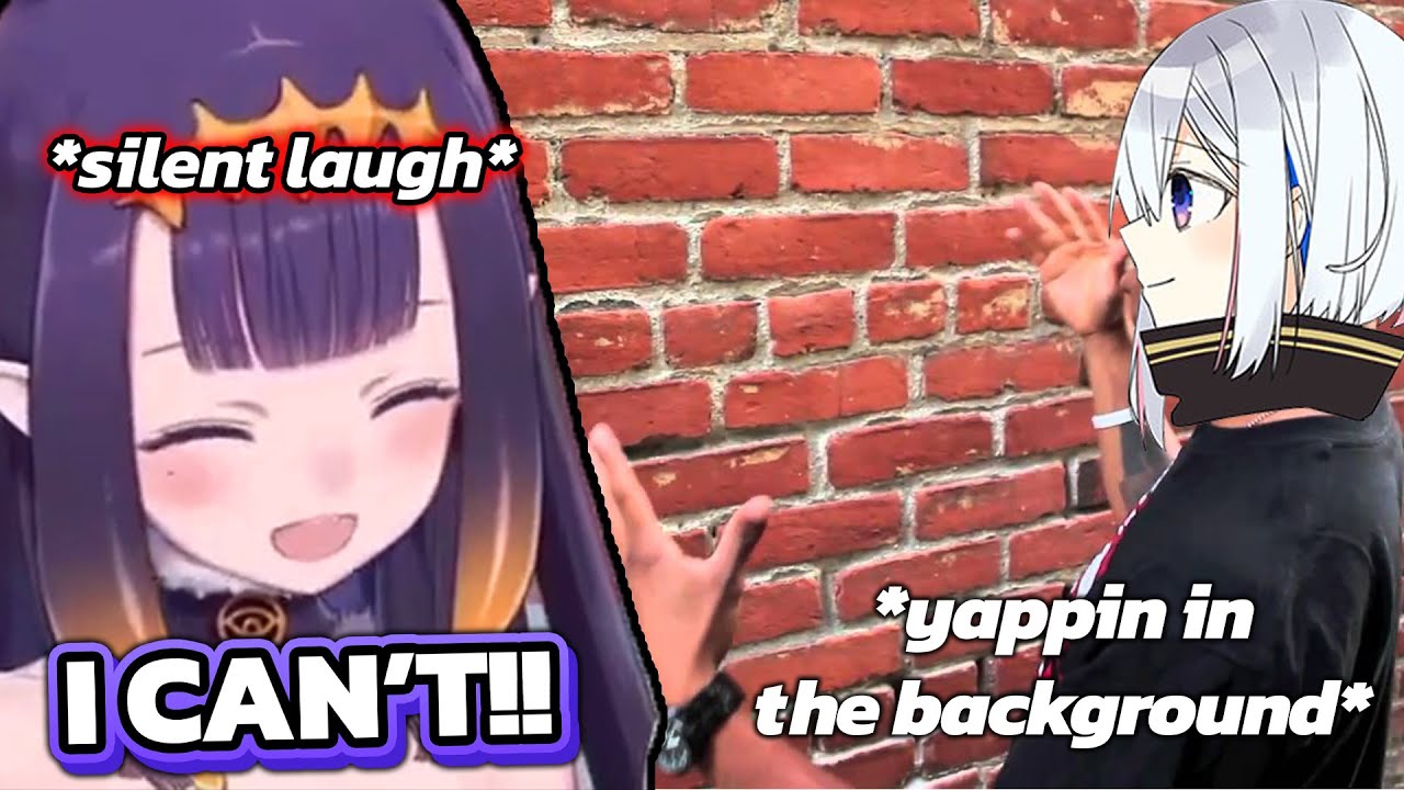 Ina can't stop laughing when she heard Kanata yappin so loudly in the background