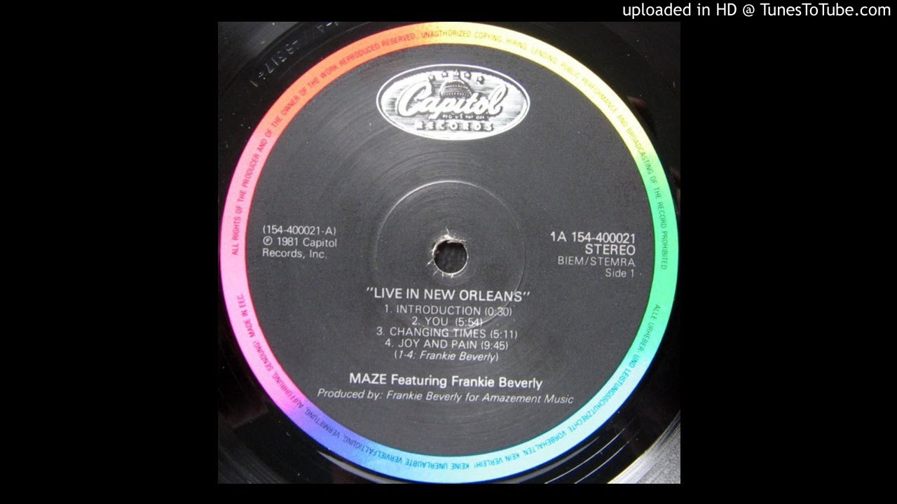 Maze Featuring Frankie Beverly You 1981 YouTube