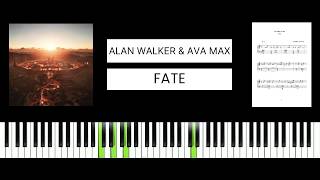 Alan Walker, Ava Max - Fate (best Piano Tutorial & Cover)