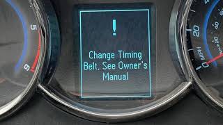 Change timing belt warning in 2010-2015 Chevy Cruze