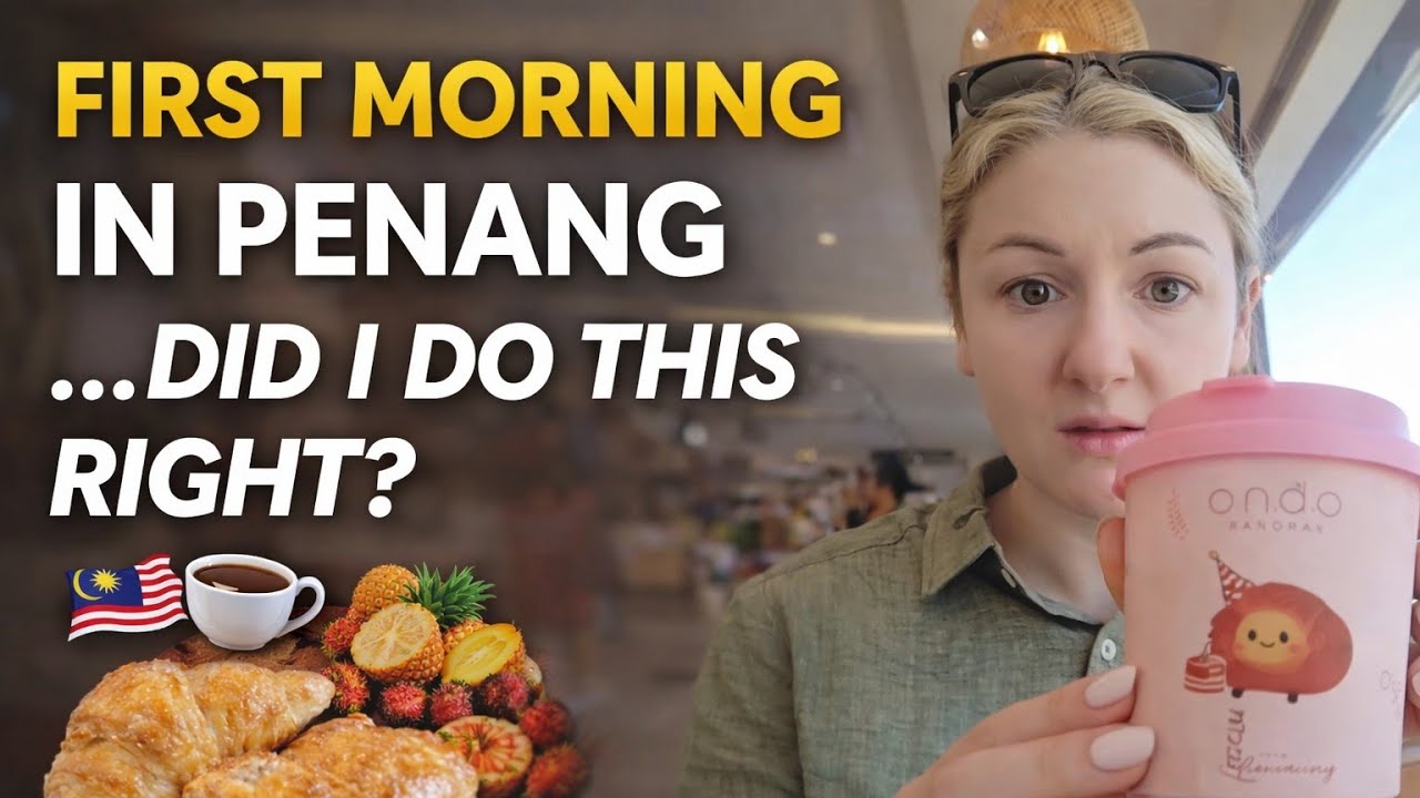 Our first morning in Georgetown Penang 🇲🇾  felt amazing. Searching for Coffee & Local Breakfast