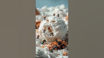 Tiny workers are preparing an ice cream 🍨 #tinyworkers