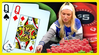 Brittany Bets BIG In LIVE Cash Poker ($1/3)
