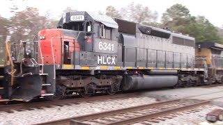 Ex SP! CSX 961 leads M515-16 through Hatley, GA 11/19/22
