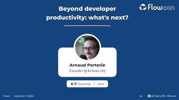 Arnaud Porterie - Beyond developer productivity: what