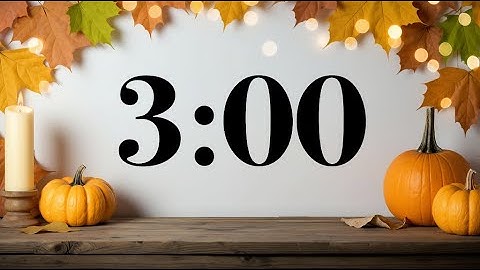 3 Minute Timer | Fall Pumpkins, Autumn Leaves | Calm Acoustic Guitar & Piano | Focus, Study, Work