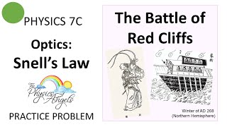 PHY7C OPTICS - Snell's Law Practice Problem - The Battle of Red Cliffs