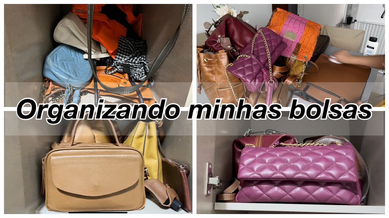 Organizando e limpando minhas bolsas